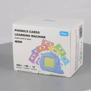奇立彩外贸出口英文自然拼读卡片机儿童插卡充电学习机英语早教玩具 自然拼读卡片机
