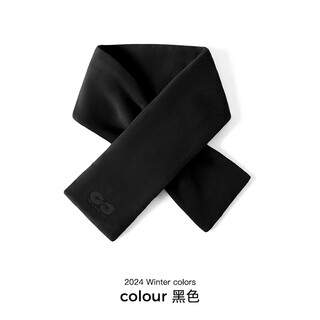 Golovejoy scarf men's winter 2024 new style and versatile german velvet self-heating warm neck scarf black