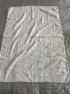 Yusenyi summer cotton knitted thread blanket gauze blanket towel quilt pure cotton children's baby towel blanket summer cover white gray 56x105cm