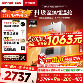 Rinnai xiaomanyao pro plus 16-liter aurora gray gas water heater 15% national subsidy for home appliances super thermostatic core 16gd33 (jsq31-gd33)