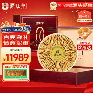 源江草 冬虫夏草3根/g 100克300根头茬虫草礼盒补品领导送长辈高档礼品
