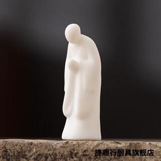 Jieshunxing white porcelain trumpet creative formless buddha figure ornaments living room tea ceremony zen decorative accessories landscaping furnishings trumpet charity