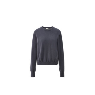 Ochirly cashmere sweater women's knitted top soft and waxy warm lazy style winter new product gray s