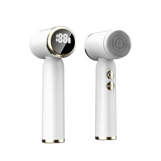 Customized hot and cold electric facial cleansing instrument, beauty cleansing brush, household pore cleaner, rotating deep cleaning, white (shown)