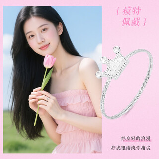 Wanfulong pt950 platinum crushed ice crown ring genuine sparkling platinum versatile high-end hand jewelry as a gift platinum pt950 women's 0.94g (no. 12 finger ring)