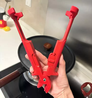 Yusenyi annahouse kitchen vegetable dish oven hot anti-slip clamp bowl clamp plastic clamp silicon air fryer clamp roasting red (dishwasher safe)