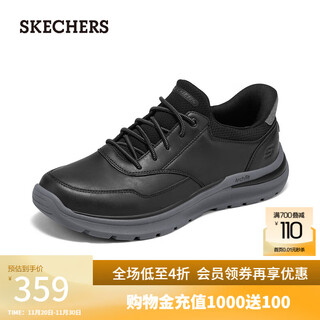 Skechers men's shoes autumn flash shoes comfortable business casual shoes 205492 black/blk 44