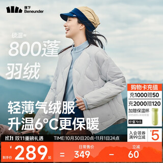 Beneunder jacket women's air velvet round neck cotton jacket spring and autumn warm and windproof outdoor cl002 blue soot l