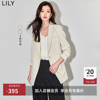 Lily spring new style women's temperament professional commuting retro solid color one button casual suit jacket women 606 light rice xl