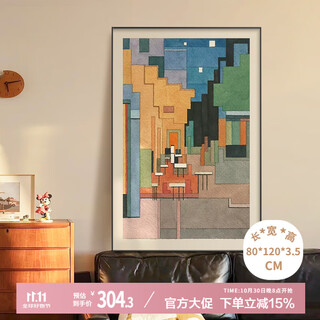 Long time no see, van gogh's famous painting, abstract living room decoration painting, light luxury and high-end sofa background wall hanging painting, floor-standing painting