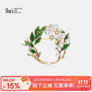 She s contrasting color dripping oil gardenia high-end women's brooch light luxury brooch brooch birthday gift for girlfriend