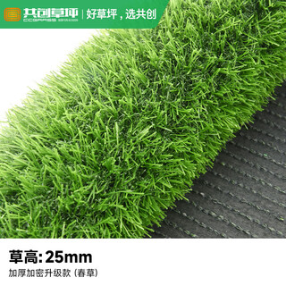 Co-create lawn artificial turf courtyard kindergarten golf simulated turf garden gym school rooftop fake lawn villa 25mm thickened encrypted upgrade (spring grass)