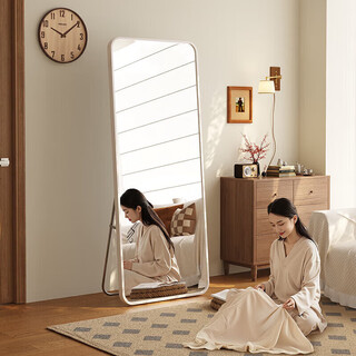 Millennium washington full-length mirror, full-length mirror, floor-to-ceiling mirror, door-mounted mirror, clothing store fitting, explosion-proof wall-mounted mirror, one-piece simple white 40*150