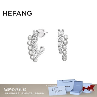 Hefang hefang jewelry bubble double-layer earrings silver earrings light luxury high-end birthday gift for girlfriend