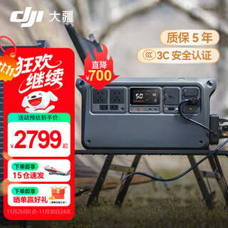 Dji power 2000/1000v2 outdoor power supply 2kw/1kw 220v 2600w high-power camping vehicle emergency backup mobile energy storage solar 2600w power1000v2 1kw official standard configuration