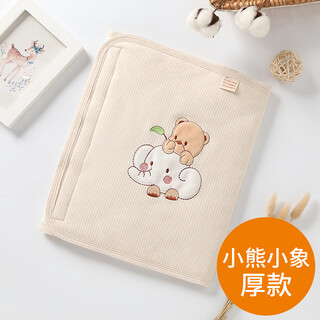 Belly waist baby autumn and winter children's belly protector anti-cold magic baby belly protector velcro anti-kick quilt sleeping bag little bear elephant_spring and autumn thick m size_suitable for 0-2 years old_65*25cm