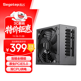 鑫谷（segotep）额定850W 全模950电源（盲插全模组/原生PCIE5.0/双CPU供电/宽幅电脑台式主机箱电源）