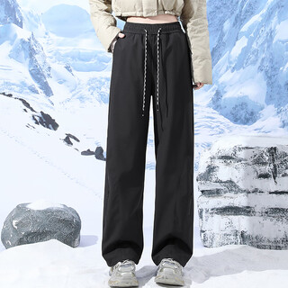 Ruibk three-proof down pants for women 2025 new winter removable waterproof overalls northeast outdoor three-proof mountaineering down black-95 white goose down xl 115-130jin jin equals 0.5 kg