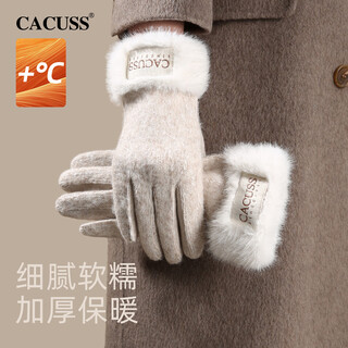 Cacuss gloves women's autumn and winter windproof and coldproof cycling driving electric vehicle touch screen women's gloves temperament rice