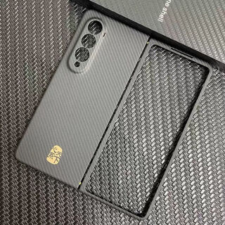 Samsung (samsung) original quality zfold4w23 kevlar mobile phone case fold5w24 folding screen heart of the world fold samsung zfold5/samsung w24 single back cover with rough texture and fine holes