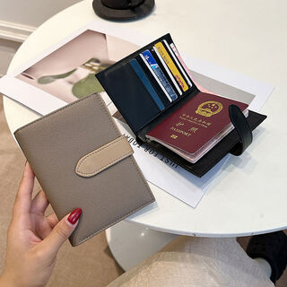 Yusenyi wallet passport holder all-in-one bag women's large capacity overseas travel passport bag document storage card bag khaki