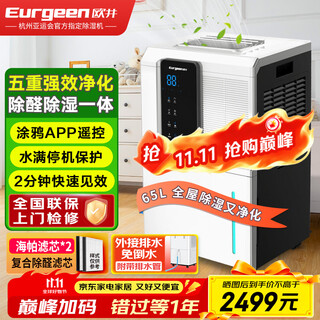 欧井（Eurgeen）除湿机/抽湿机/APP手机遥控 除湿量65升/天 纳米净化 别墅地下室工业除湿器 OJ-652E