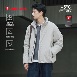 Restick nuanyu 133g black label p cotton jacket winter primaloft minimalist stand collar jacket new year light gray m