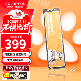 七彩虹（Colorful）PCIe4.0 M.2 NVMe固态硬盘 CN700/ME700橘影橙 橘猫 台式笔记本SSD 长江存储颗粒 ME700 512G Pro【TLC颗粒】 旗舰款-PCIe4.