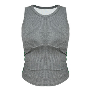 Women's sports bra shockproof push-up yoga vest women's summer new pilates top breast-reducing fitness bra heather gray (integrated coaster) l