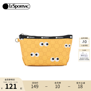 Lesportsac new expression series cute clutch bag coin purse commuter bag women's bag gift for girls bright yellow