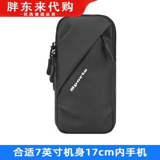 Fat donglai german brand running mobile phone arm bag for men and women summer waterproof arm bag wrist bag outdoor sports mobile phone bag black (upgraded version lm has shoulder strap)