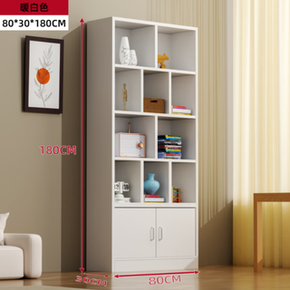 Yusenyi wine cabinet display cabinet home living room entrance cabinet simple modern storage rack floor cabinet wall partition cabinet wine rack upgraded and deepened 80*30*180cm warm white