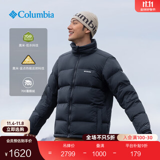 Columbia哥伦比亚户外男女拒水金点鹅绒700蓬保暖羽绒服WE9590 010 黑色 M (175/96A)