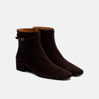 Tod s new year's gift autumn and winter new products women's 35 suede ankle boots p01073667 brown 35 cn 35