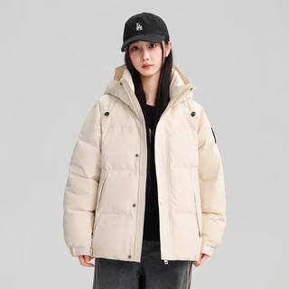 Yichun 2025 winter neuer stil 90 % neuer nationaler standard weiße entendaunen modische lässige warme daunenjacke außen beige s