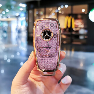 适用于奔驰钥匙套e300l/c260L壳A200gle350扣glb220glc包gla10 [A款]高贵紫单壳