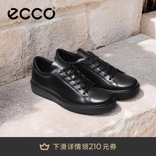 Ecco's 25th autumn new cowhide light luxury classic casual sneakers rouku 60th anniversary 525464 black 41