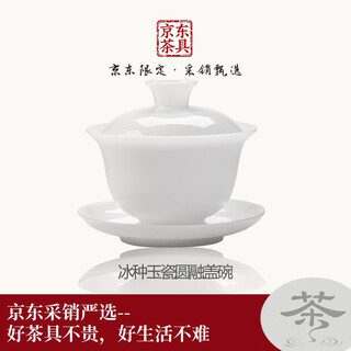 Beijing ware丨beijing hongyun real naked price bingzhong jade porcelain sancai cover bowl ceramic tea cup tea set white porcelain tea maker