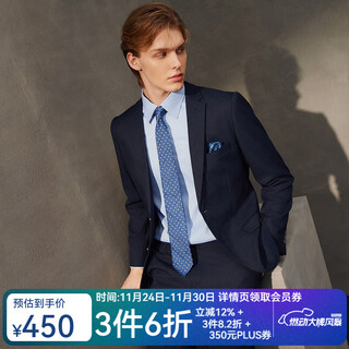 G2000 three-proof technology g2000 men's shopping mall new anti-static business commuting formal suit and trousers three-proof/machine washable-dark indigo-slim fit 44