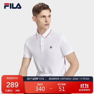 Fila official polo shirt for men 2025 summer breathable men's knitted lapel short-sleeved t-shirt business casual top