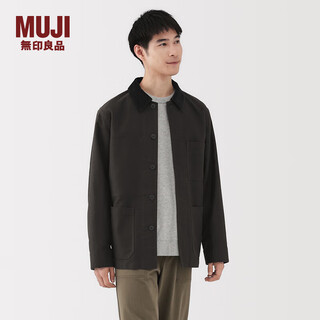 Muji men's kapok blend corduroy collar jacket men's jacket fall 25 outerwear men's men's dark gray m (170/92a)