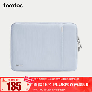 Tomtoc laptop sleeve 13/14/16 inches apple macbook pro/air m5 protective sleeve a13 mist blue 13 inches