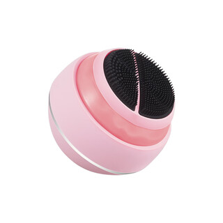 Feitule q ultrasonic facial cleanser electric rechargeable silicone facial washer pink