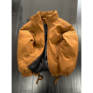 Zhuyifan maillard down jacket men's winter american bomber jacket cleanfit thickened cotton jacket brown s