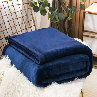 Rsrddy winter milk velvet bed sheet thickened baby velvet flannel coral velvet dormitory single and double blankets warm sheets navy blue 150x200cm single sheet double-sided plus velvet 3 seconds quick heating