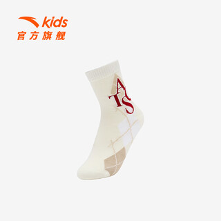 Anta regular boys' 2025 autumn new product atsc life antibacterial technology socks 392548316 light khaki-1 1 pair 10-12 years old (xl)