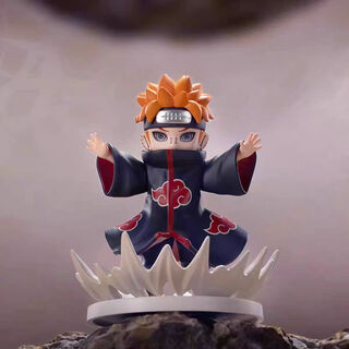 Pop mart authentic naruto shippuden vs. akatsuki organization series anime blind box figure boy gift naruto shippuden pain