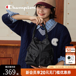 Champion champion 26 spring new bow bucket bag shoulder portable crossbody three-use girly style bag black
