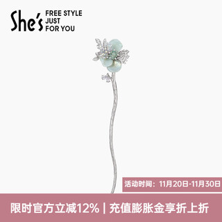 She s akiko barbie original rose new chinese hairpin ball hairpin ancient style hairpin hair accessory birthday gift for women mint green c0