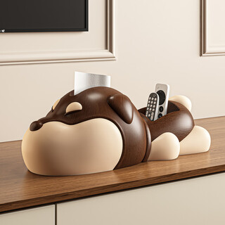 Dyed spring tissue box, high-end medieval style decorations, high-end restaurant tissue box, bedroom, living room, housewarming gift, export version 13cm tissue box, black walnut wood color